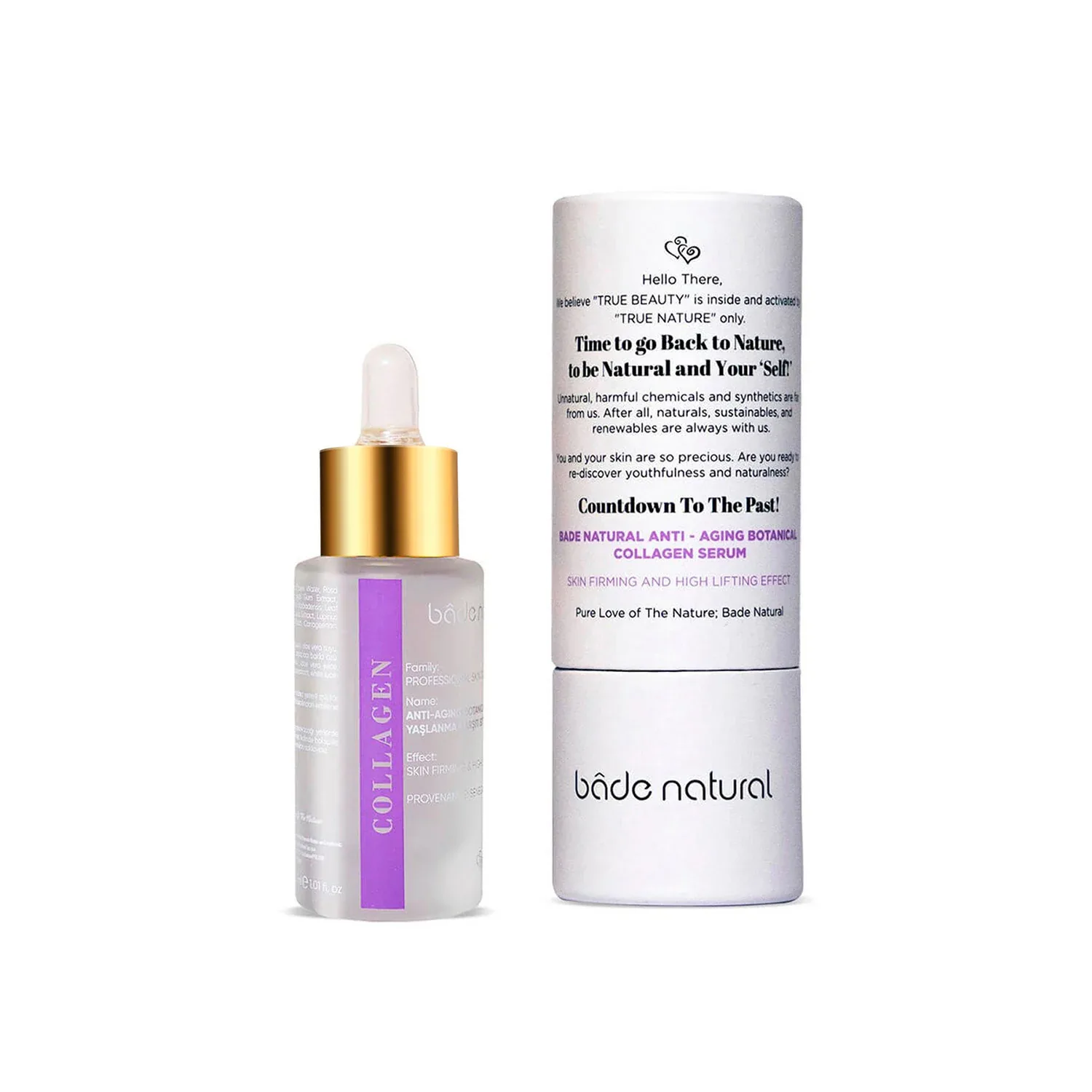yaşlanma karşıtı bitkisel kolajen serum - cilt sıkılaştırıcı ve sarkma karşıtı