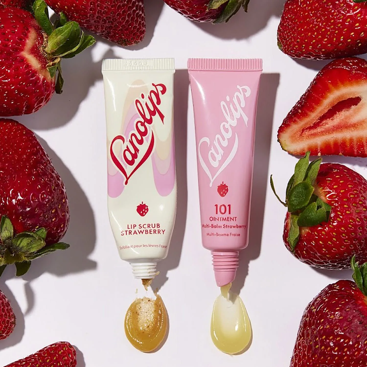 çilekli dudak peelingi ve balsam ritüeli - dudak balsamı ve peelingi
