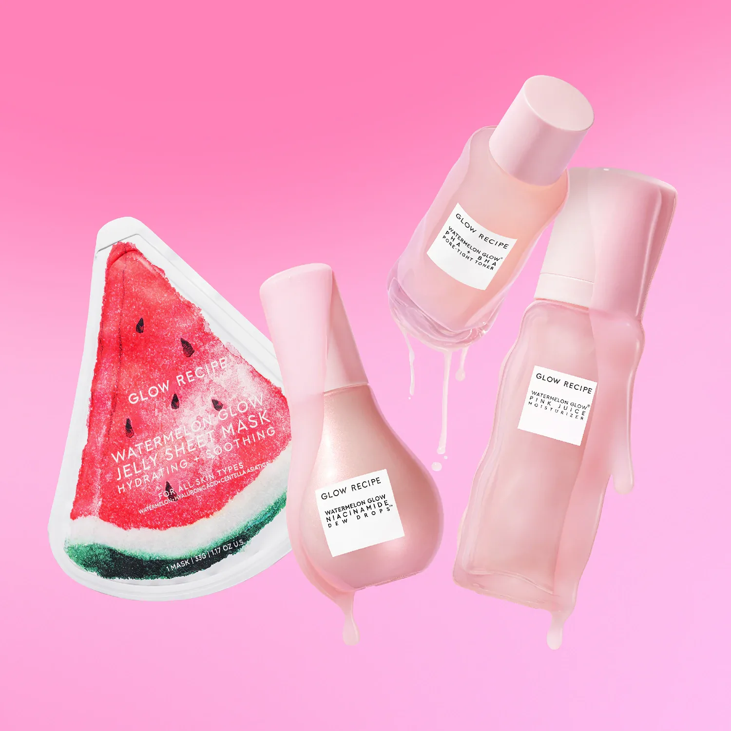 watermelon glow dewy skin routine - seyahat seti