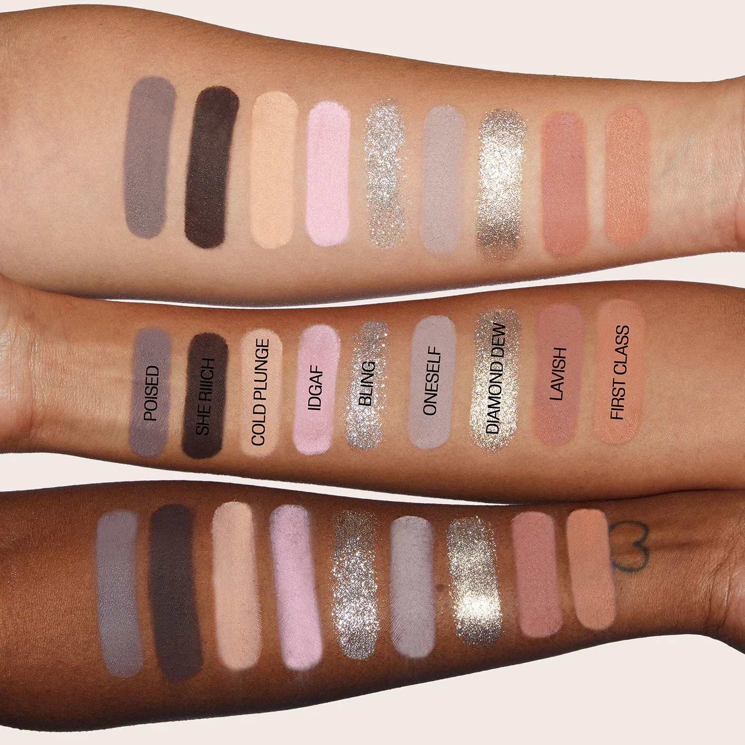 icy nude eyeshadow palette - far paleti