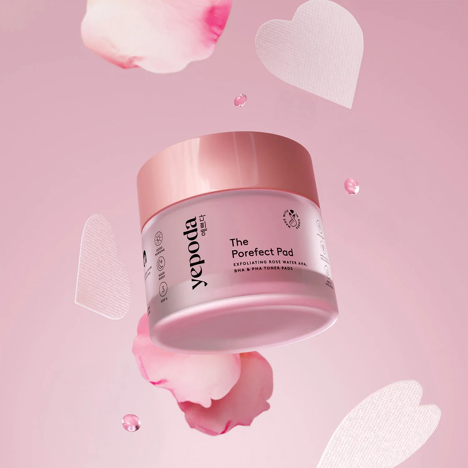 the porefect pad – gül suyu, aha, bha ve pha'lı canlandırıcı peeling pedleri