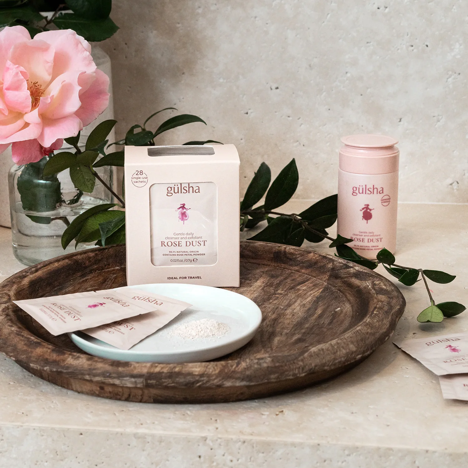 gülsha arındırıcı gül tozu saşe kutusu - temizleyici/ exfoliant