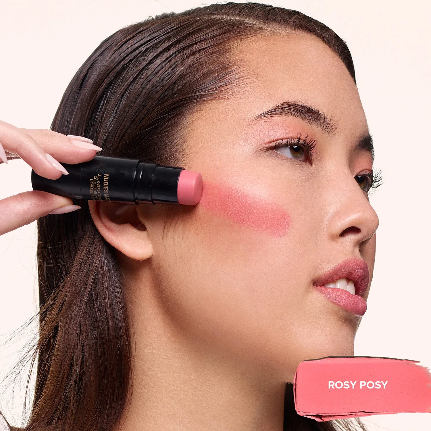 nudies all over face matte lux - kremsi allık