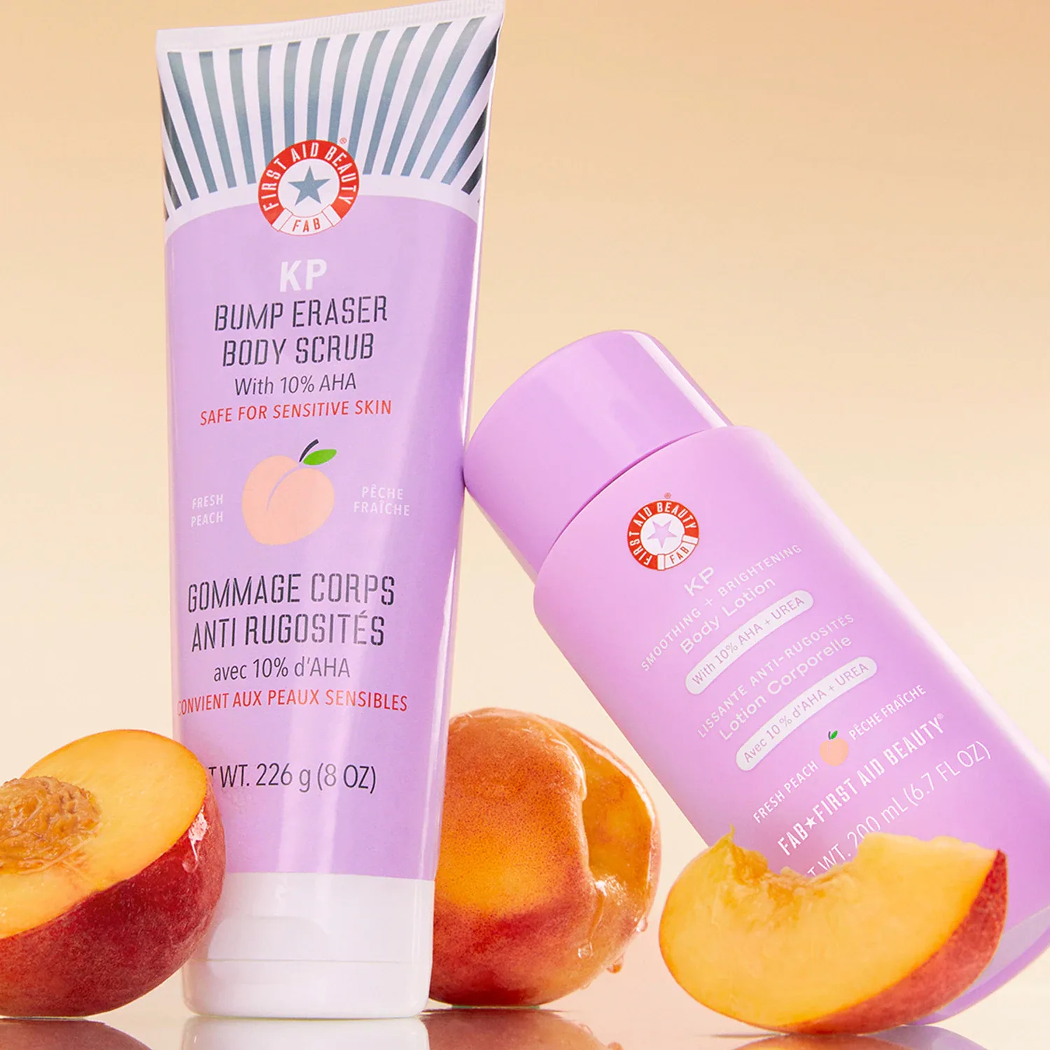 kp body scrub with 10% aha, fresh peach - aha'lı vücut peelingi, taze şeftali