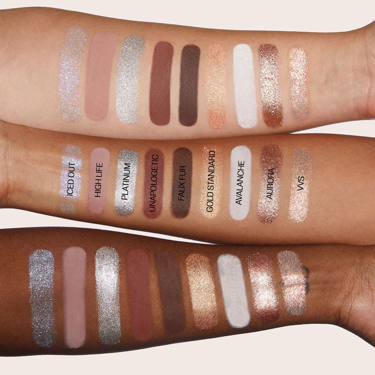 icy nude eyeshadow palette - far paleti
