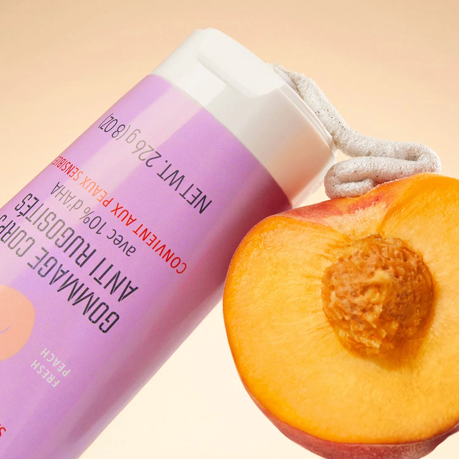 kp body scrub with 10% aha, fresh peach - aha'lı vücut peelingi, taze şeftali